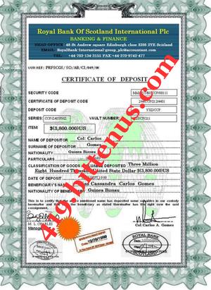 419-3-Deposit Certificate